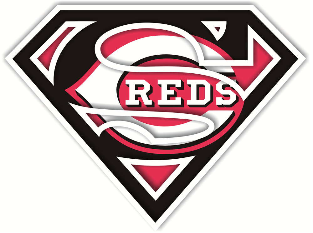 Cincinnati Reds superman logos iron on heat transfer